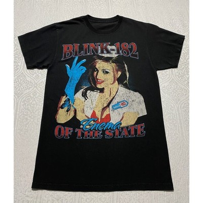 Blink182 Tシャツ　ネイビー　バンドTシャツ パンク Blink-182 Enema of the State T-Shirt S Nurse Janine Graphic Pop