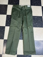 Sears Work Leisure Vintage 70's Green Cotton Flannel Lined Pants Men's 40 X 34