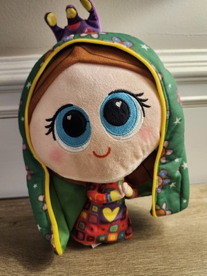 Amparin Virgencita Plis Plush Doll 8'' Virgin of Guadalupe Fiesta Toy Excellent
