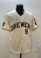 Bob Uecker 9 Milwaukee Brewers Beige Baseball Jersey Men's S-2XL