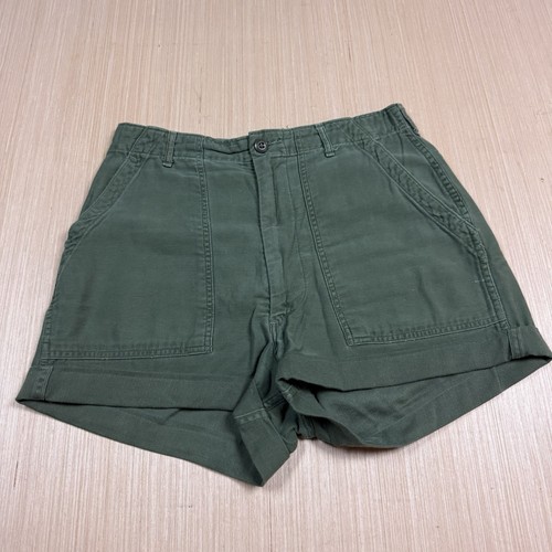 Vintage Military og-107 Fatigue Shorts Mens 32 Olive Green Cotton Sateen Type 1