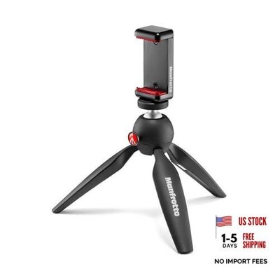  Mini Black Black Tripod Kit with Universal Smartphone Clamp, Made in Italy