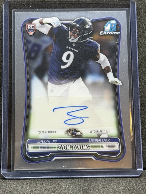 Zion Young 2026 Bowman Chrome AUTO #BCRA-ZY Baltimore Ravens [RC]