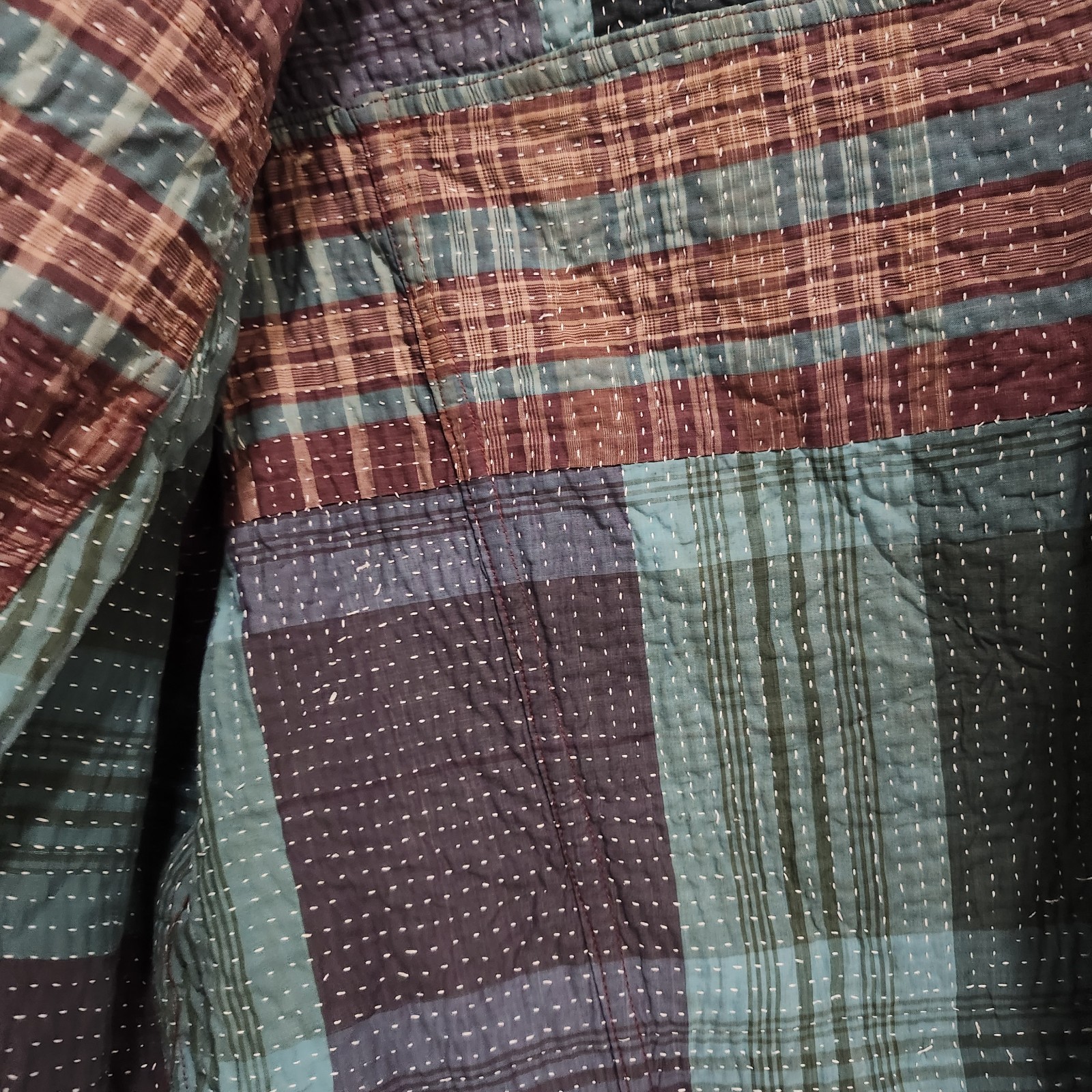 Karma Living Boho Patchwork Kantha Jacket Beaded … - image 16