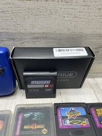 Sega Game Gear Bundle Blue Console w/ 30+ Games, Everdrive & MORE ⭐️READ DESC⭐️