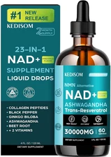 Liposomal NAD Supplement - Total 30000Mg NAD+ Blend Liquid Drops with Resveratro