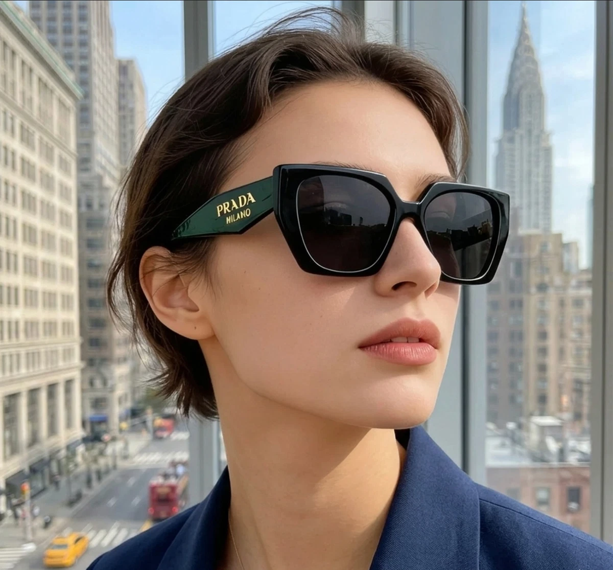 PRADA Black Cat Eye Sunglasses for Women for sale | eBay