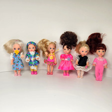 1994 Mattel Barbie Little Sister Kelly and Friends Dolls Lot of 6 Clothes/Shoes