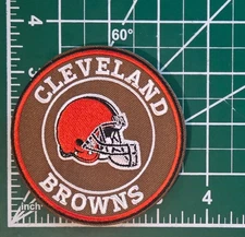 Cleveland Browns 3 1/2" Round Iron/Sew On Embroidered Patch ~ Free Tracking!