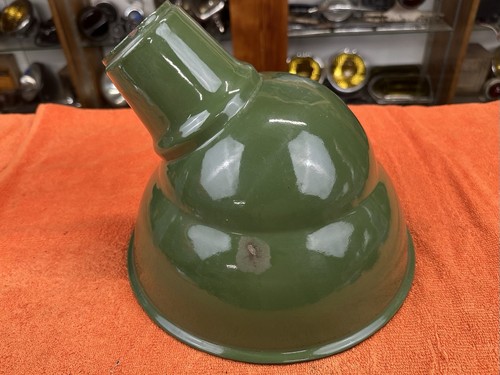 ORIGINAL Vintage PORCELAIN LAMP LIGHT SHADE Fixture Industrial Factory - Picture 6 of 15
