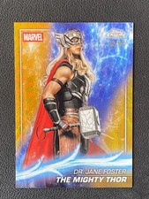 Dr Jane Foster The Mighty Thor 2025 Topps Chrome Marvel Gold Wave /50 #135