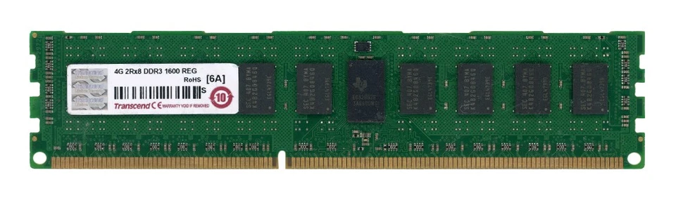 Server Memory Transcend 4GB DDR3 2Rx8 1600MHz PC3-12800R Reg ECC - Image 2 of 2