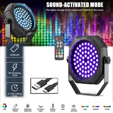 Mini Par 60 LED Rechargeable Battery Wash Stage Light RGB DMX Disco Show Event