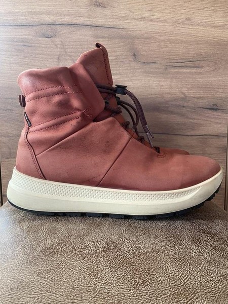 Women Ecco Boots Red Nubuck 39