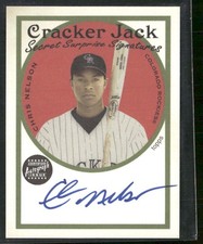 Chris Nelson Auto AU 2005 Topps Cracker Jack Colorado Rockies