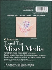 Toned Mixed Media Paper Toned Tan 6"X8"-15 Sheets -62462206