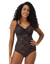 Bali Lace 'N Smooth Body Briefer Shaper UW Cups Sheer Firm Power Wear Women 8L10