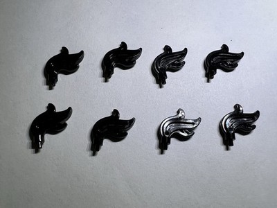 Lego Lot Of 8 Black Feathers Feather Hat Minifigure New City Knights Castle