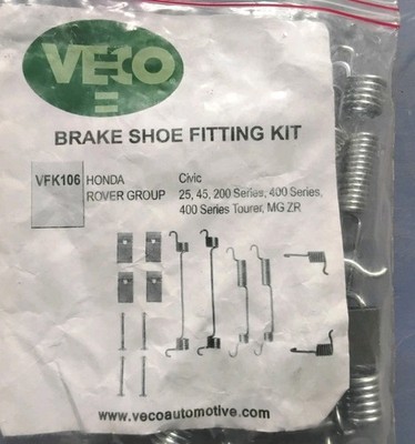 Rover 25 45 200 400 Series MG ZR Honda Civic Brake Shoe Fitting Kit VFK106