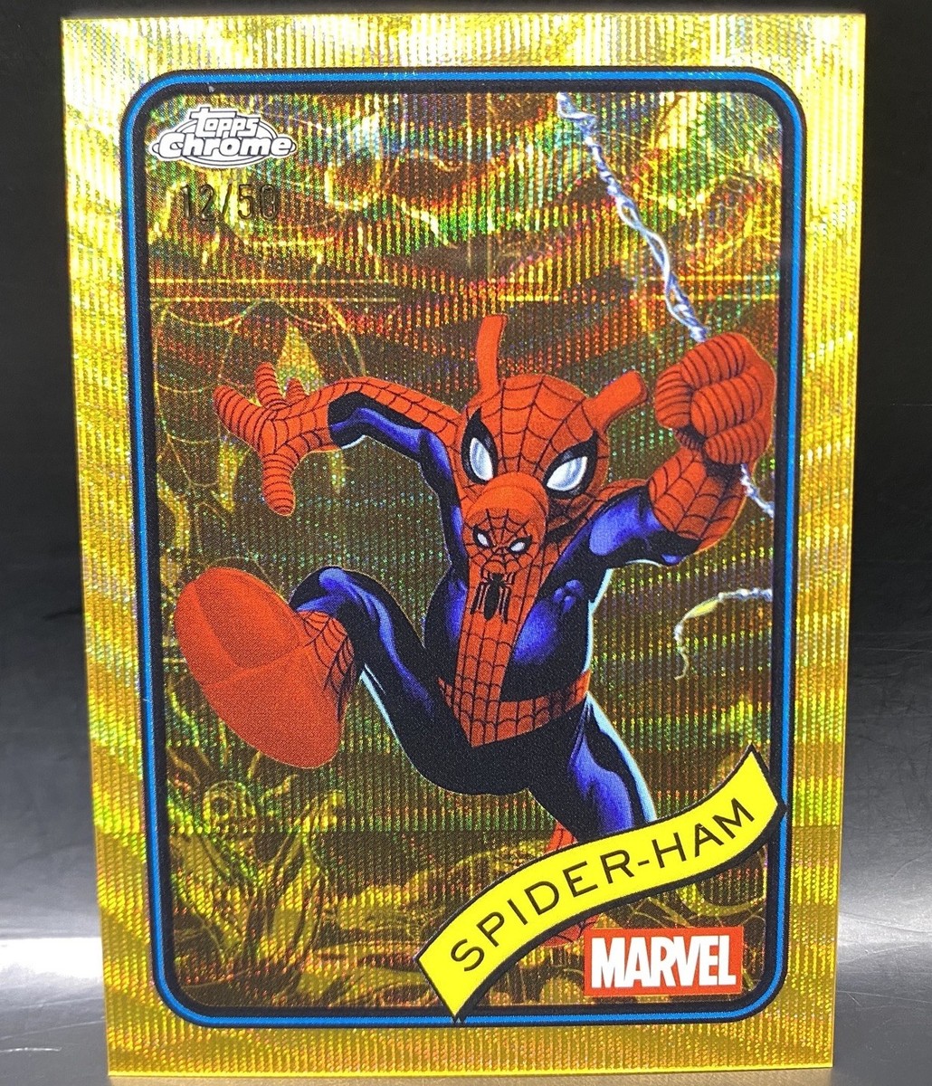 2025 Topps Chrome Marvel Spider-Ham Gold Wave Refractor /50 | eBay