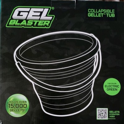 Gelblaster Collapsible Gellet Tub Holds 15000+ Electric Green 
