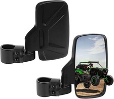 UTV Side Mirrors For 1.6" - 2" Roll Cage Bar, UTV Mirrors Compatible with with P