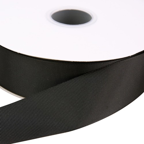 Cinta de grosgrain negra para envolver regalos 1-1/2 pulgadas x 100 yardas de alta densidad - Imagen 3 de 7