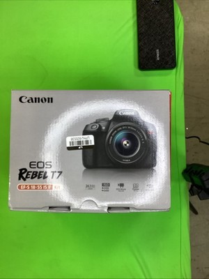 Canon EOS Rebel T7 EF-S 18-55mm IS II Kit Black Used Store Return Fully Inspecte