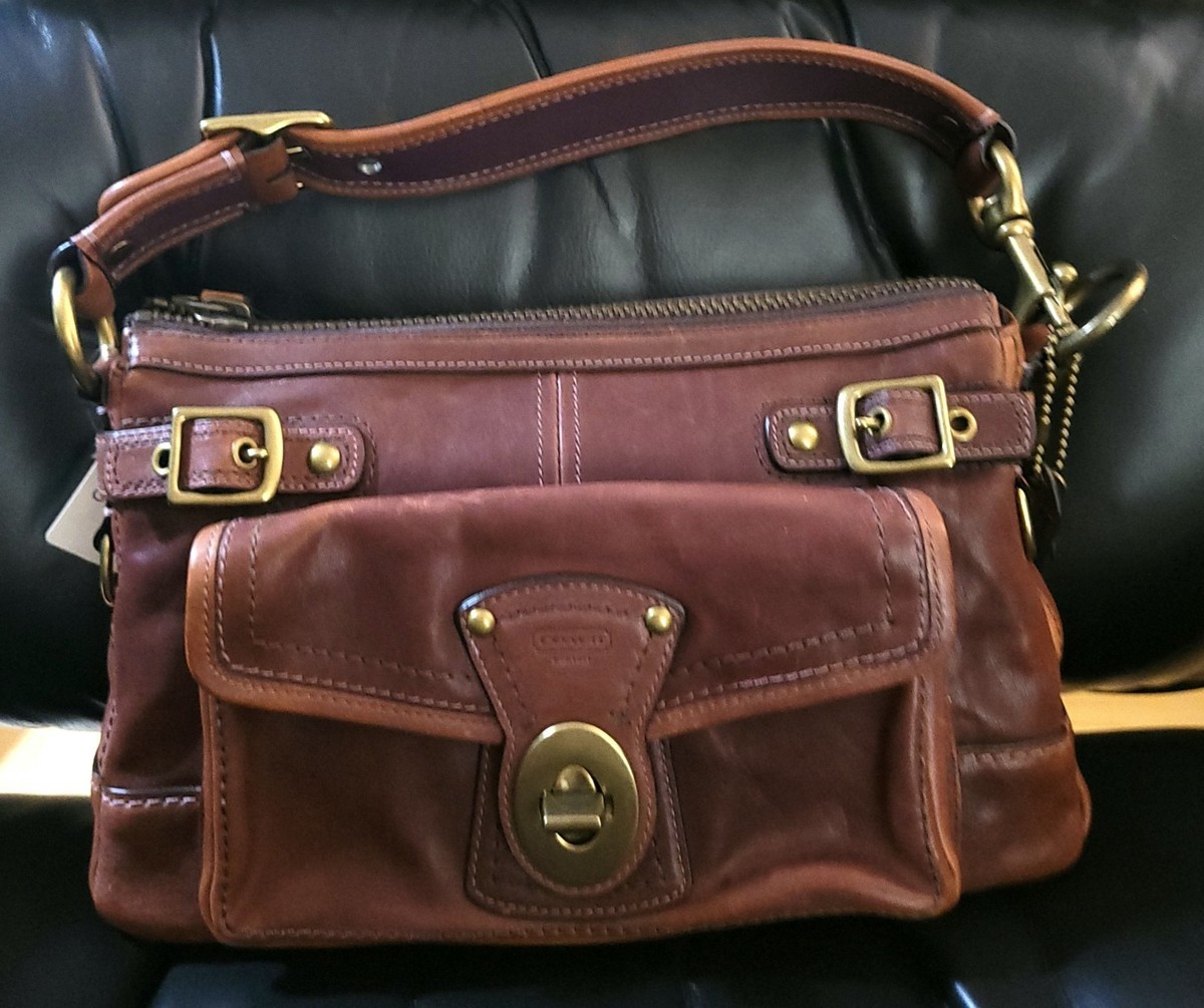 COACH レザー スリングバッグ ブラウン/ブラック（最終値下げ