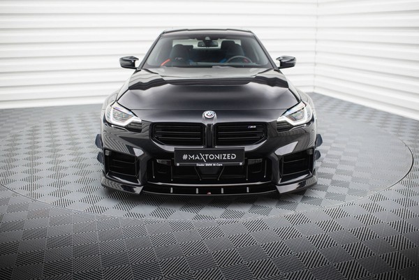 Front Ansatz V.3 FüR BMW M2 G87 Frontspoiler Spoilerschwert Frontlippeschwarz-image