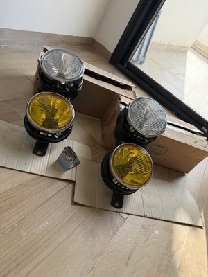 BMW E21 HELLA French Yellow Headlight Set   NOS   New Old Stock   Extremely Rare