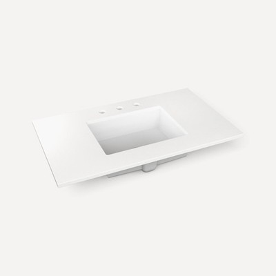 Robern TA36UCO-8CS2 Craft Series 36'' Quartz Vanity Top - White Zeus Extreme