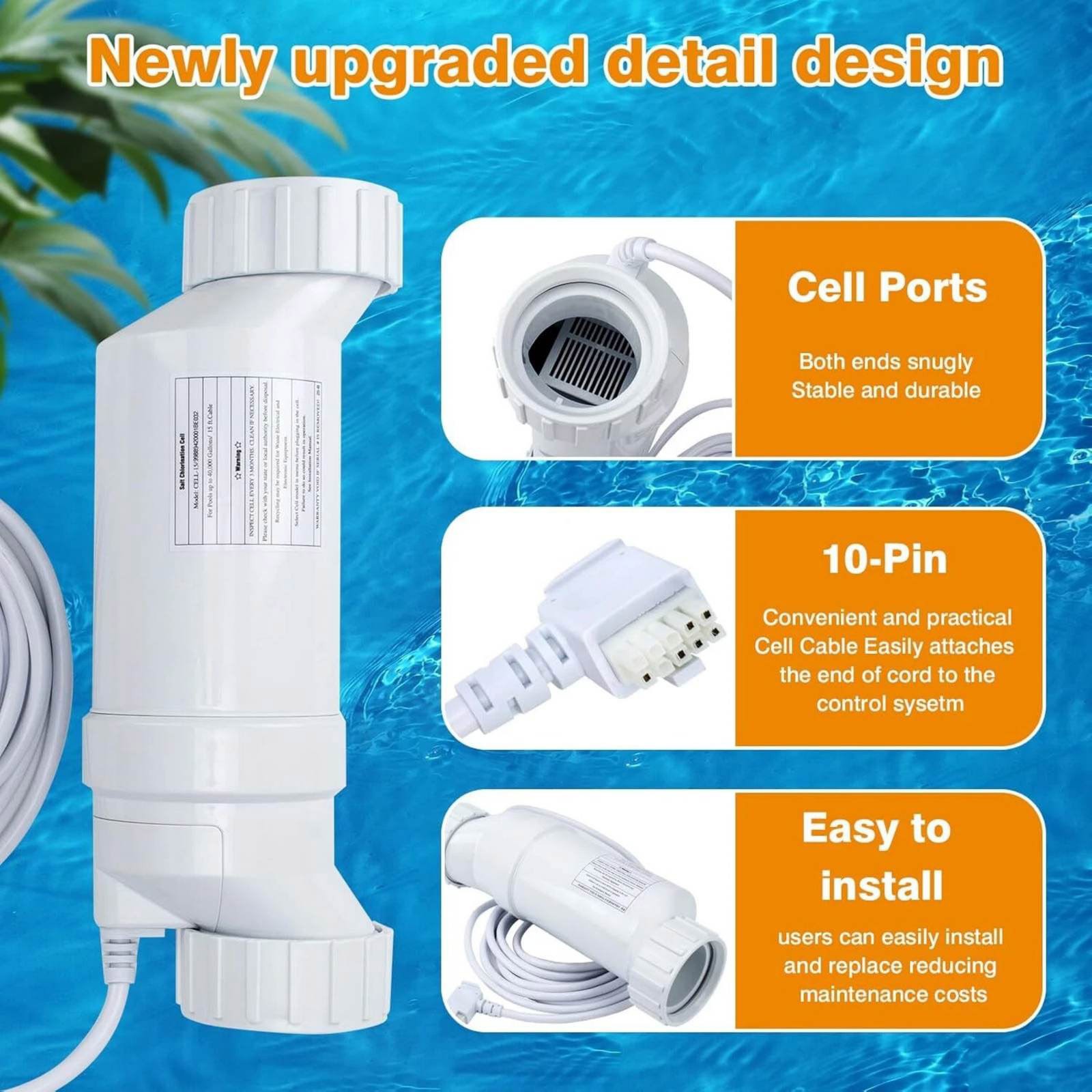 1* 5A Max Current Salt Cell Chlorine Generator For Aquarite Pro For Omnilogic