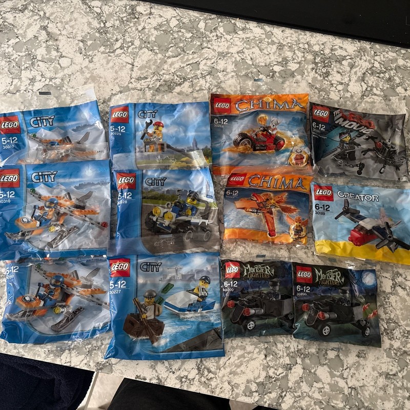 LEGO POLYBAGS 12 SETS NEW AND SEALED