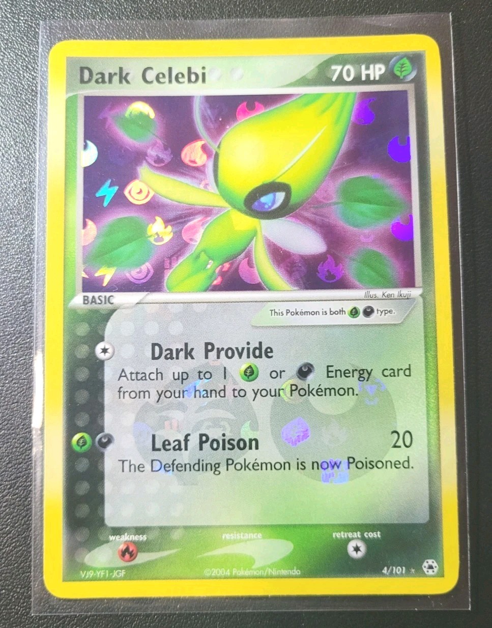 Pokemon TCG Dark Celebi 4/101 Ex Hidden Legends Reverse Holo 2004 NM, Clean!