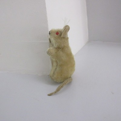 Antique STEIFF: white mouse PIEPS. height 8 cm.