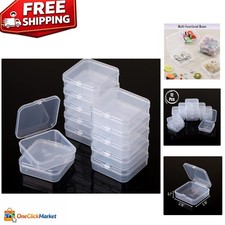 12 Piece Clear Bead Organizer Box - Stackable Mini Storage for Jewelry  Crafts