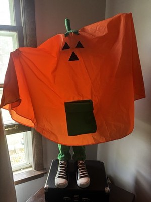 Vintage Gemmy Animated Shaking Pumpkin Ghost Halloween Prop Sound Works Retro