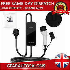 Portable 13A Charging Cable Electric J1772 Vehicle Car Charger Type Plug 3 Pin