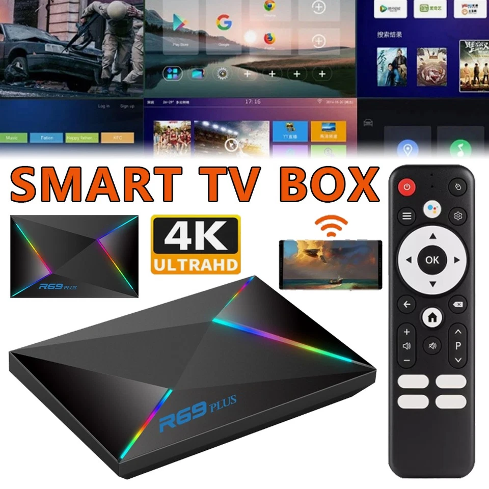 5G Media Player 8K HDMI Android 14.0 TV Box Smart Stream WIFI 6 Quad Core 4G+64G - Image 2 of 4