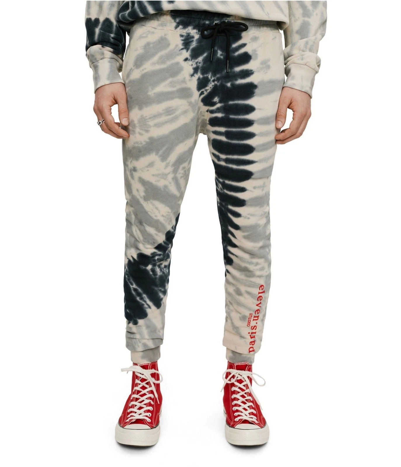 Elevenparis Mens Drawstring Waist Straight Leg Jogger Casual Pants
