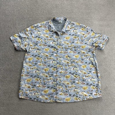 HAWAII Hemd Hawaiishirt Floral 2XL Magnum Rockabilly Hawaiianer Aloha 32018 Blau
