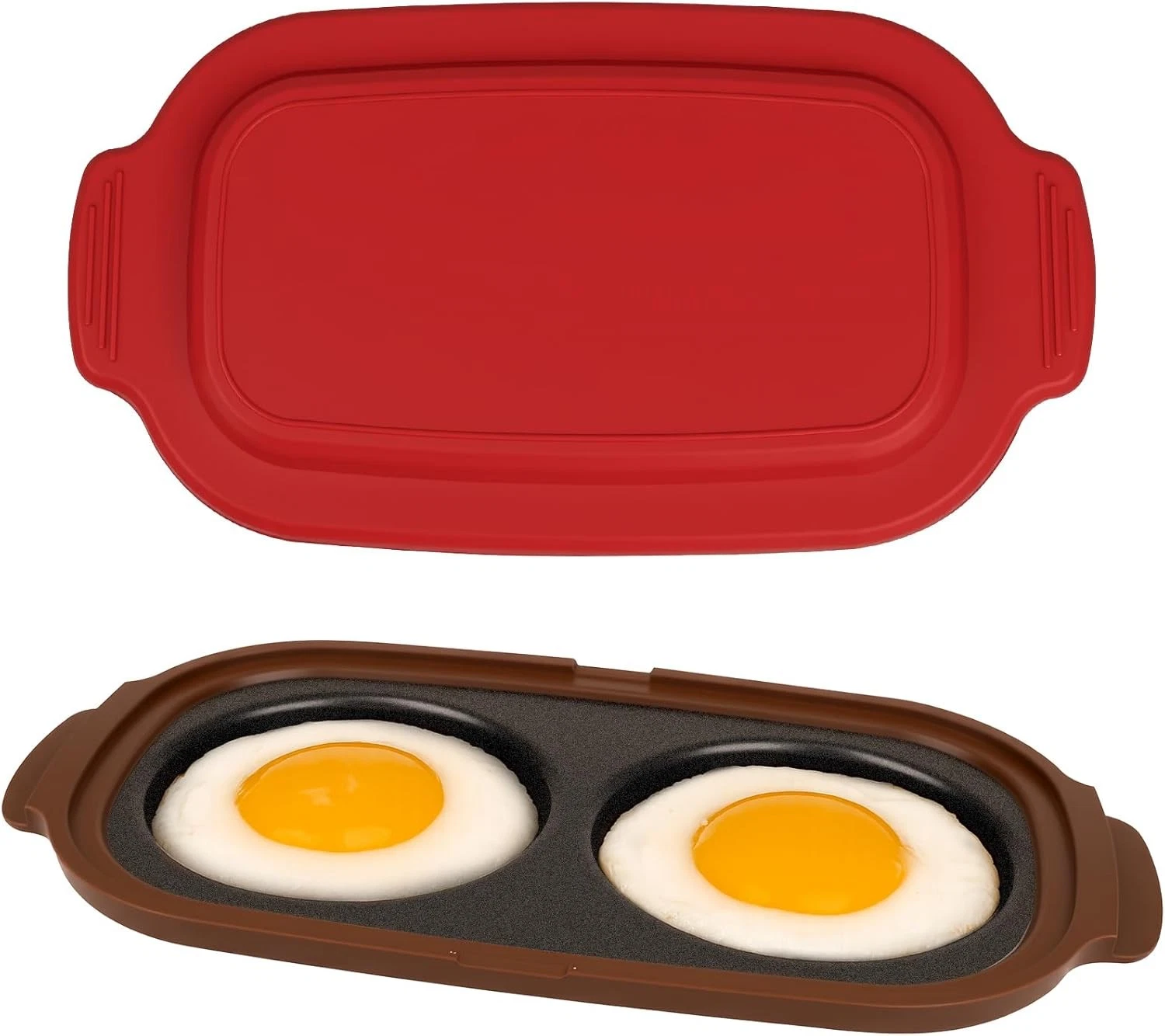 Microwave Egg Cooker Rapid Egg Poacher for Breakfast with Lid Easy to Use and