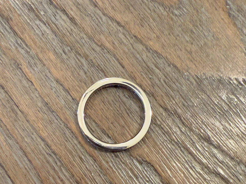 Oro Blanco 14K, Diamante Natural 1/2 Quilate, Banda de Eternidad Milgrain, Talla 6.5 Foto 2 de 4