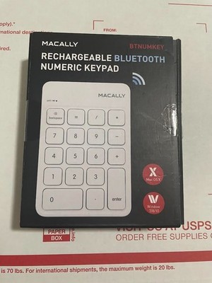 MACALLY BTNUMKEY RECHARGEABLE BLUETOOTH NUMERIC KEYPAD