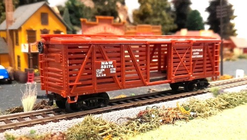 * 1/87 HO * Life Like * N&W Norfolk & Western Livestock Cattle Wagon No.33174 * | Zustand: Used