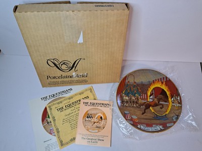 The Greatest Show on Earth Ringling Barnum Bailey Circus Equestrians Plate 24k