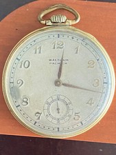 VINTAGE 12 SIZE WALTHAM POCKET WATCH, GR.217, KEEPING TIME, YEAR 1941, 17 JEWEL