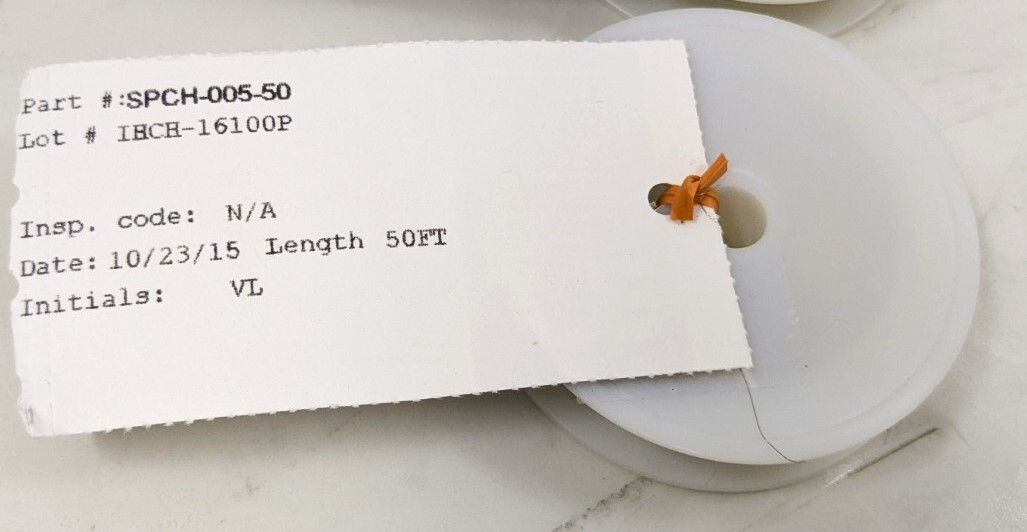 Omega SPCH00550 Fine Diameter Bare Thermocouple Wire 50’ Spool 36 AWG