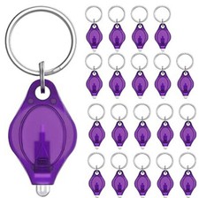 20 PACK Mini LED Keychain Flashlight Key Ring Light Bright Torch Outdoor Hiking